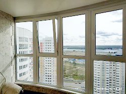 окна ПВХ в алючиниевом фасаде